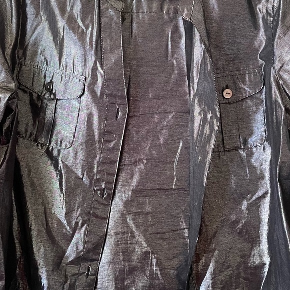 Ruby Rd. Silver metallic blouse - Picture 3 of 3